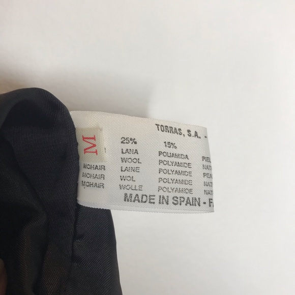 TORRAS OF SPAIN color block leather/mohair jacket - Picture 13 of 15